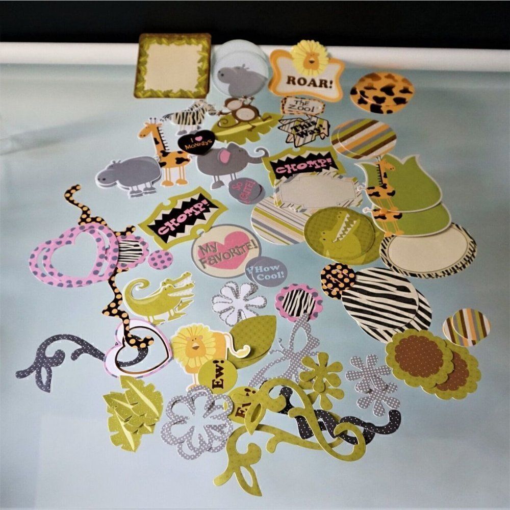 Zoo Animals Scrapbooking Cut-Outs 80 pieces